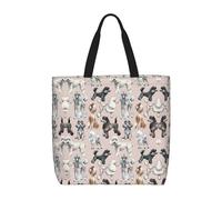 RRhgipp Oodles Of Poodles Canvas Tote Bag Tote Bags Cloth Shopping Bag Fabric Bag Foldable Bags For Shopping Handbag