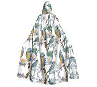 RRhgipp Parrots On Branches Adult Hooded Cape Unisex Long Hooded Cloak Vampire Cape Witch Fancy Dress Costume Gift 59"