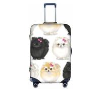 RRhgipp Pomeranians Pattern Luggage Cover Protective Washable Suitcase Cover Travel Elastic Cover Suitcase Protector