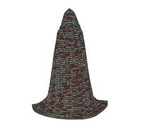 RRhgipp Programmer Programming Code Hooded Cape Cloak Long Cape Vampire Witch Carnival Halloween Teenager Wizard Costume Child