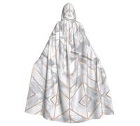 RRhgipp Rose Gold Marble Design Background Hooded Cloak Long Cape Grim Reaper Vampire Witch Carnival Halloween Wizard Costume 58inch