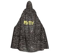 RRhgipp School Math Adult Hooded Cape Unisex Long Hooded Cloak Vampire Cape Witch Fancy Dress Costume Gift 59"