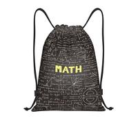 RRhgipp School Math Drawstring Backpack Sports Gym Sackpack Pocket Water Resistant String Bag Women Men School