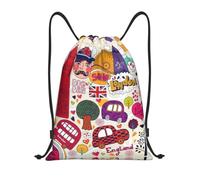 RRhgipp School Newspaper In English Drawstring Backpack Sports Gym Sackpack Pocket Water Resistant String Bag Women Men School