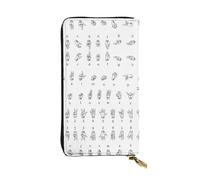 RRhgipp Sign Language Alphabet. Womens Wallets RFID Blocking Leather Long Women Card Holder Phone Lady Travel Purse Gifts