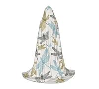 RRhgipp Simple Dragonfly Hooded Cape Cloak Long Cape Vampire Witch Carnival Halloween Teenager Wizard Costume Child