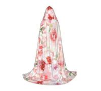 RRhgipp Soft Color Pale Faded Mix Of Roses Hooded Cape Cloak Long Cape Vampire Witch Carnival Halloween Teenager Wizard Costume Child