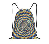 RRhgipp Spiral Optical Illusion Gif Drawstring Backpack Sports Gym Sackpack Pocket Water Resistant String Bag Women Men School