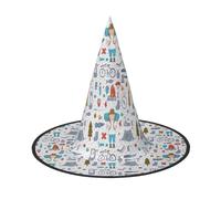 RRhgipp The Nature Wildlands Activities Patternwitch Hat Halloween Fancy Dress Accessory Witch Dress Up Hats Boy Girls Cosplay Christmas