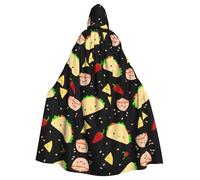 RRhgipp Tuesday Party Hooded Cloak Long Cape Grim Reaper Vampire Witch Carnival Halloween Wizard Costume 58inch