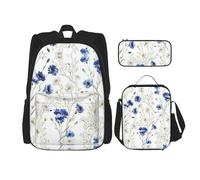 RRhgipp Wild Flowers and Cornflowers Daisiesschool Backpack Boys Teens Bookbag Travel Daypack Kids Girls Lunch Bag Pencil Case Bookbag