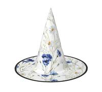 RRhgipp Wild Flowers And Cornflowers Daisieswitch Hat Halloween Fancy Dress Accessory Witch Dress Up Hats Boy Girls Cosplay Christmas