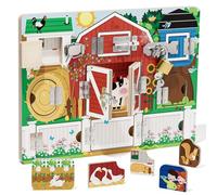 RRIBOUDWAN Farm Montessori Busy Board for 3 Years Old, Educational Toys Sensory Board Busy Book for Boys & Girls Gift