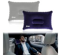 RRICHH 2PCS Inflatable Pillows Blow Up Pillow Travel Inflatable Neck Pillow Ultralight Soft Flocked Surface Camping Gift Portable for Sunbathing Neck Lumbar Support Hiking 32 * 22cm