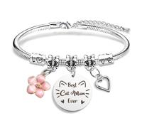 RRIGETEN Cat Mum Gifts Bracelet,Cat Gift For Women,Cats Christmas Gifts,Cats Lovers Gift For Women,Crazy Cat Lady Presents,Birthday Present