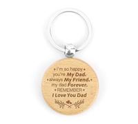 RRIGETEN Father's Day Gifts,Gifts for Dad,Presents for Dad,Birthday Gift for Daddy,Gift Ideas for Daddy,Best Father Presents,Present for Fathers Who Wants Nothing,Wooden Keyring