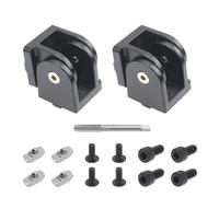 Rrina 2 Sets 4040 Series Aluminum Extrusion Profile Zinc Alloy Black Flexible Pivot Joint Connector for 3D Printer Accessories with Screws Threading Tap