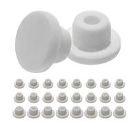 Rrina 24Pcs Silicone Hole Plugs, 3 Sizes Fit for 14mm, 15mm, 16mm Bathtub Hole, White