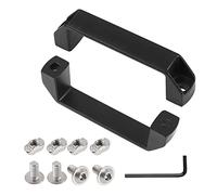 Rrina 2Pcs Aluminium Alloy Rectangular Pull Handle for 30 Series European Standard Aluminum Extrusion Profile (Black)