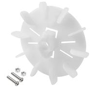 Rrina Motor Fan Blade 5in/125mm Round Shape White Plastic with 10 Vanes for Motor Spindle diameters 0.51in/13mm to 0.59in/15mm