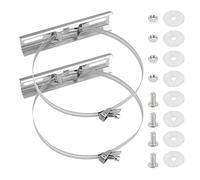 Rrina Pole Mounting Stainless Steel Kits for Junction Box Electrical Enclosure Outdoor Electrionic Project with Adjustable 50-200mm Clamp(7.8")