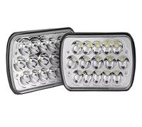 RRKBDQEL Car Headlights For For F250 For F350 For E150 For E250 For E350 5X7 7x6 Inch Square LED Headlight With Turn Signal Hi/Lo Beam DRL Car Light Car Head Lamp(001)