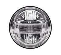 RRKBDQEL Car Headlights For Lada 4x4 For Urban For Niva Car LED 7 Inch Round Headlight DRL Hi/Lo Beam 90W Halo Ring Amber Angel Eye Car Head Lamp(1pcs Silver)
