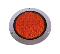 RRKBDQEL Car Rear Bumper Tail Lamp Set For Cars Round 2Pcs 12V 24V Trailer Taillight LED Tractor Rear Light Truck Brake Light Turn Signal Reversing Lights(Amber)