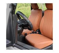 RRKBDQEL Car Seat Cover Protector For Suzuki For Jimny JB64 For Sierra JB74W 2019 2023 Front Seat Cove Car Seat Covers Protector Cushion Pad Leather Auto Interior Styling(Khaki Front seat)