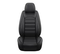 RRKBDQEL Car Seat Cover Protector Four Season Universal Fit Most SUV Accessories Full Set Car Seat Covers PU Leather Front&Rear Split Bench Protector(Black)