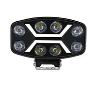 RRKBDQEL Headlights 10 Inch 10-30V DC Super Bright White Yellow Headlight Spotlight DRL LED Truck Led Lights Work Lights Spotlight For Truck 100W Head Lamp(10 LED)
