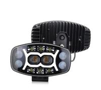 RRKBDQEL Headlights 9 Inch 12V 24V For Benz Led Driving Lights Spotlight Truck Off Road HeadlightAuxiliary Square CarFlash White Yellow 100W 22000LM Head Lamp(2PCS B)