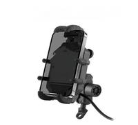 RRKBDQEL Motorbike Phone Holder Motorcycle Wireless Charging Phone Holder Cradle 3.0 Quick Charger GPS Moto Support Cellphone Handlebar Mount For 4-7 Inch(Charger- mirror)