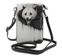 RRKDOY Angry howling wolf Picture Crossbody bag, mobile phone bag, women's small wallet, a practical gift suitable for going out, exercising, and shopping