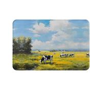 RRKDOY Anti Slip Floor mat Cows on The Ranch Picture for Indoor and Outdoor Door mats, Suitable for Bedroom and Bathroom entrances 16x24in