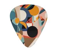 RRKDOY Art irregular circle Printing Guitar plectrum 12 pieces with three thickness plectrum combinations suitable for bass and ukulele