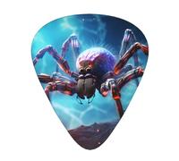 RRKDOY Big spider in the starry sky Printing Guitar plectrum 12 pieces with three thickness plectrum combinations suitable for bass and ukulele