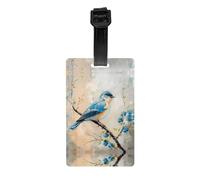 RRKDOY Blue Bird on The Branch Printing Luggage Tags and Travel Bag Tags are Suitable for Both Men and Women to Prevent Luggage