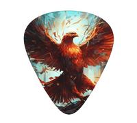 RRKDOY Broken glass phoenix Printing Guitar plectrum 12 pieces with three thickness plectrum combinations suitable for bass and ukulele