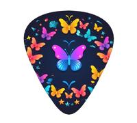 RRKDOY Butterflies form a circle Printing Guitar plectrum 12 pieces with three thickness plectrum combinations suitable for bass and ukulele