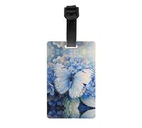 RRKDOY Butterflies on Hydrangea Printing Luggage Tags and Travel Bag Tags are Suitable for Both Men and Women to Prevent Luggage