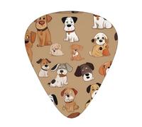 RRKDOY Cartoon cute puppy Printing Guitar plectrum 12 pieces with three thickness plectrum combinations suitable for bass and ukulele