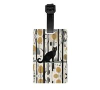 RRKDOY Cat in The Woods Printing Luggage Tags and Travel Bag Tags are Suitable for Both Men and Women to Prevent Luggage