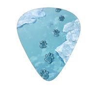 RRKDOY Cat's footprints on frost Printing Guitar plectrum 12 pieces with three thickness plectrum combinations suitable for bass and ukulele