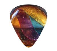 RRKDOY Colorful Crystal Balls Printing Guitar plectrum 12 pieces with three thickness plectrum combinations suitable for bass and ukulele