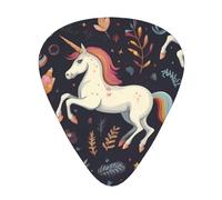 RRKDOY Colorful horses running Printing Guitar plectrum 12 pieces with three thickness plectrum combinations suitable for bass and ukulele