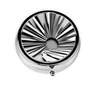 RRKDOY Creative Arts Printing Round Mini Pill Box with 3 compartments for Pill Storage and Portable Travel