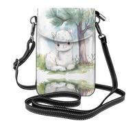 RRKDOY Cute alpaca under the pine tree Picture Crossbody bag, mobile phone bag, women's small wallet, a practical gift suitable for going out, exercising, and shopping