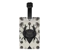 RRKDOY Devil's Flower Printing Luggage Tags and Travel Bag Tags are Suitable for Both Men and Women to Prevent Luggage