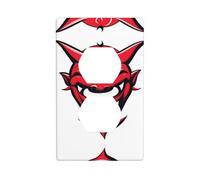 RRKDOY Devil's Smile Picture Dual socket wall panel household power cover durable for decorative sockets and switches